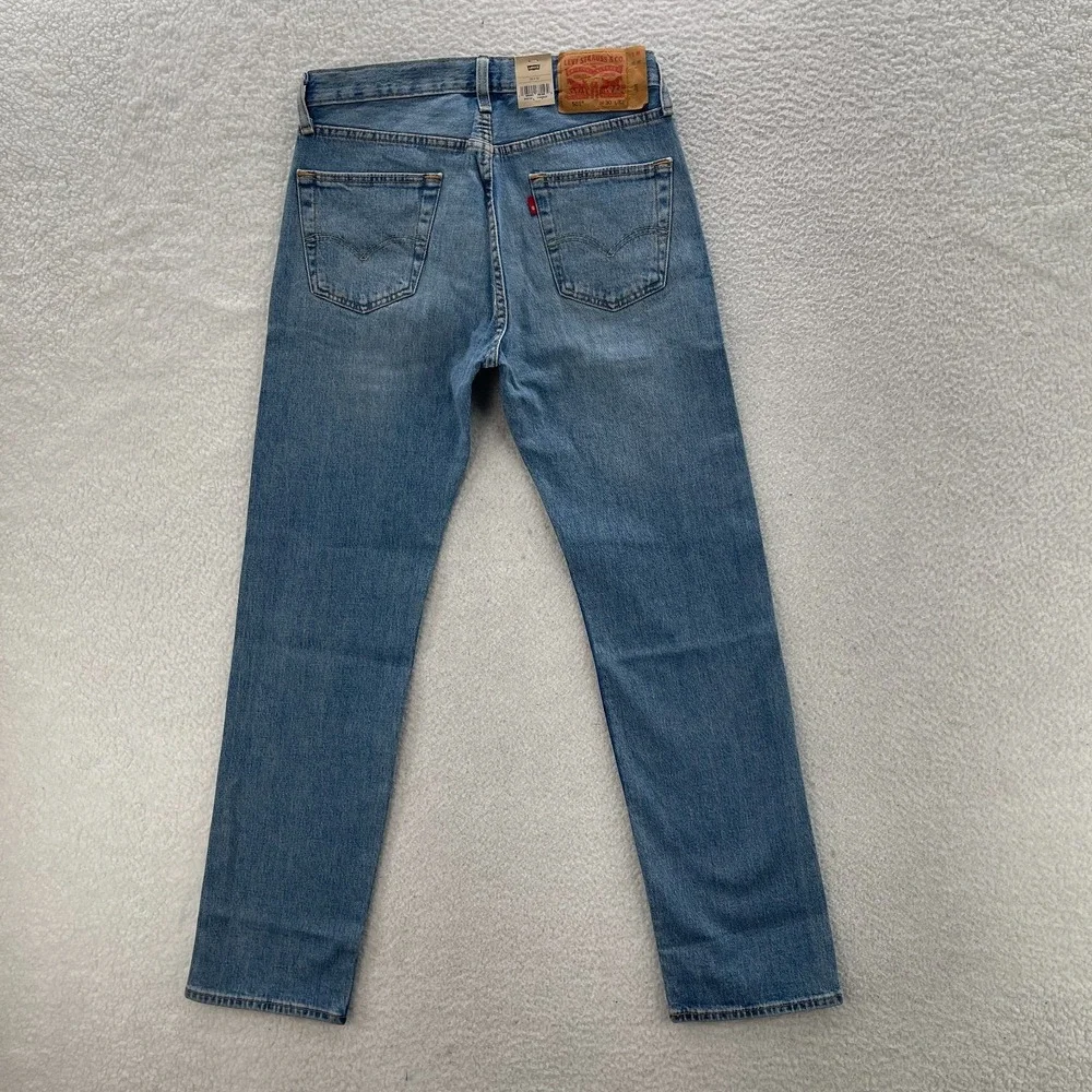 Levis 501 Jeans Mens 30x32 Blue Original Straight Button Fly Denim Grunge Cowboy